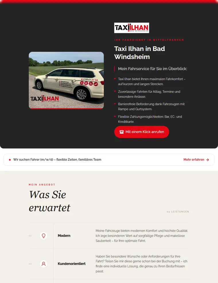 Startseite von taxi-ilhan.de